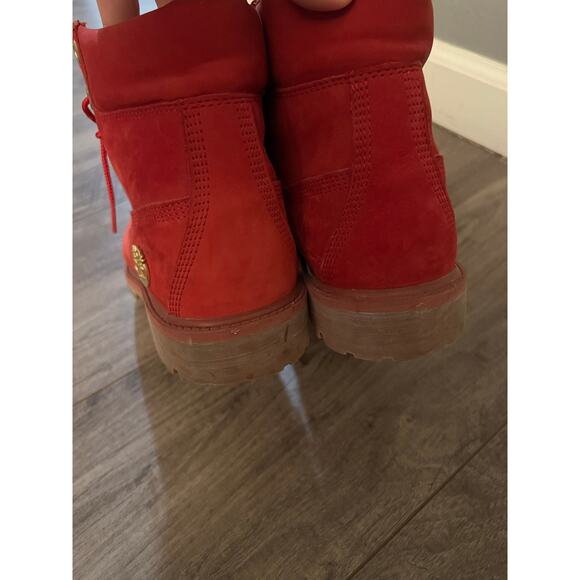 Timberlands red mens size 6 - Picture 2 of 6